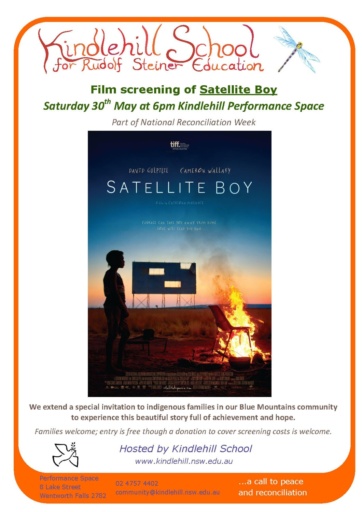 Satellite Boy poster honouring First Peoples connection to Country, inviting the community to gather for National Reconciliation Week.