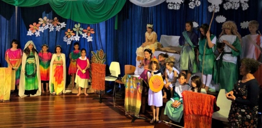 Kindlehill students perform Persephone, honouring seasonal rhythms and the human journey through communal storytelling and artistic expression.