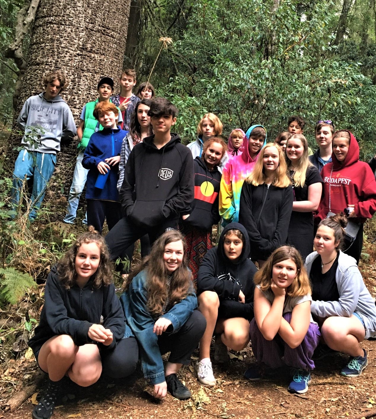 Kindlehill students gather in the bushland, embodying community spirit and a deep, purposeful connection to Country.