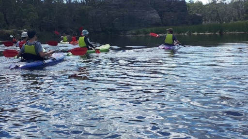 Kindlehill students build community and resilience while kayaking at Ganguddy, deepening their connection to ancient Wiradjuri Country.