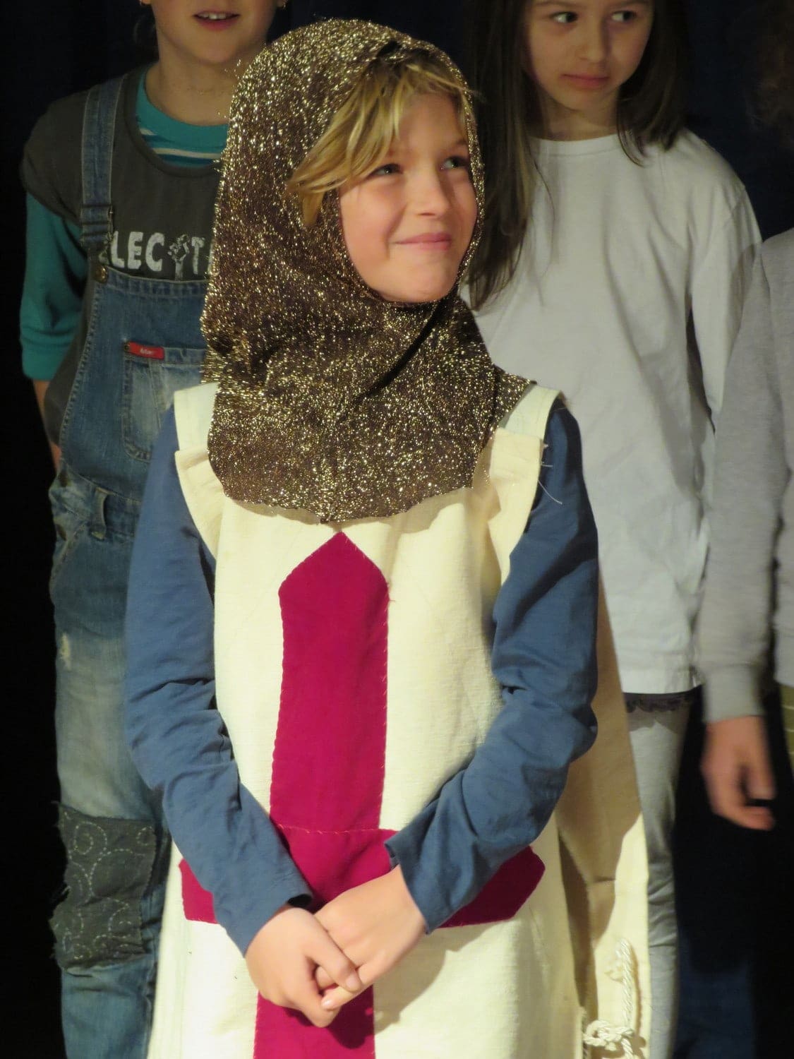 A Kindlehill student embodies Sir Exclamation Mark, celebrating the schools vibrant spirit through imaginative storytelling and colourful performance.