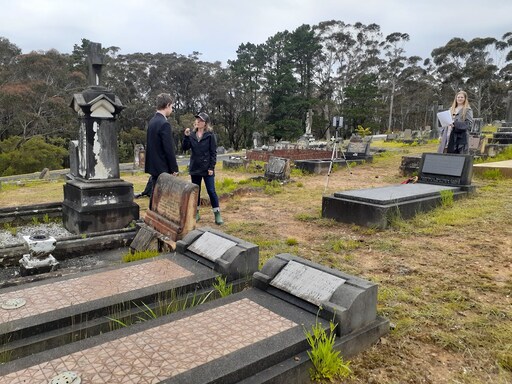 Kindlehill students film Romeo and Juliet in a local cemetery, showcasing creative resilience through collaborative place-based learning.