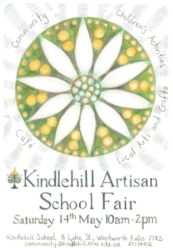 Hand-drawn floral mandala reflecting nature-centred rhythm, artisan craft, and community connection for the Kindlehill Artisan School Fair.