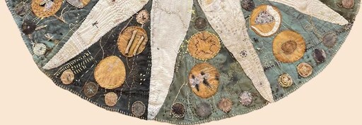 Collaborative textile tapestry weaving together seasonal rhythms and community stories to honour a deep connection with the land.
