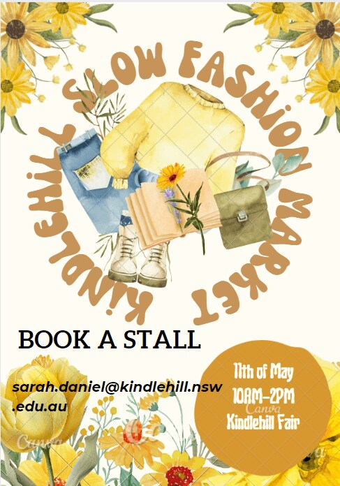 Kindlehills Slow Fashion Market fosters community and earth-centred sustainability through hand-illustrated clothing and vibrant, creative blossoms.