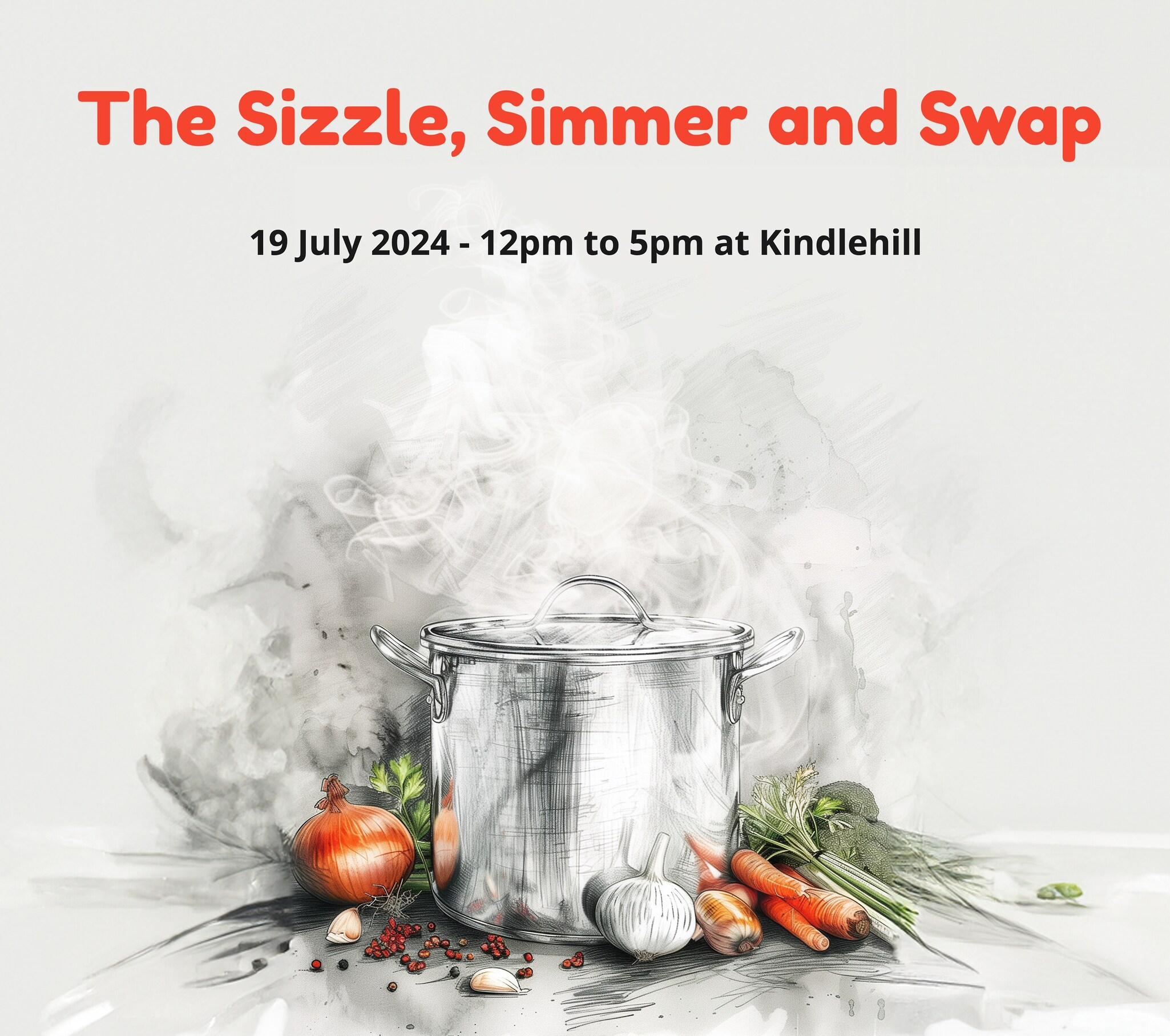 A steaming pot and fresh vegetables show Kindlehill families gathering to cook, share, and nourish their vibrant community flavours.