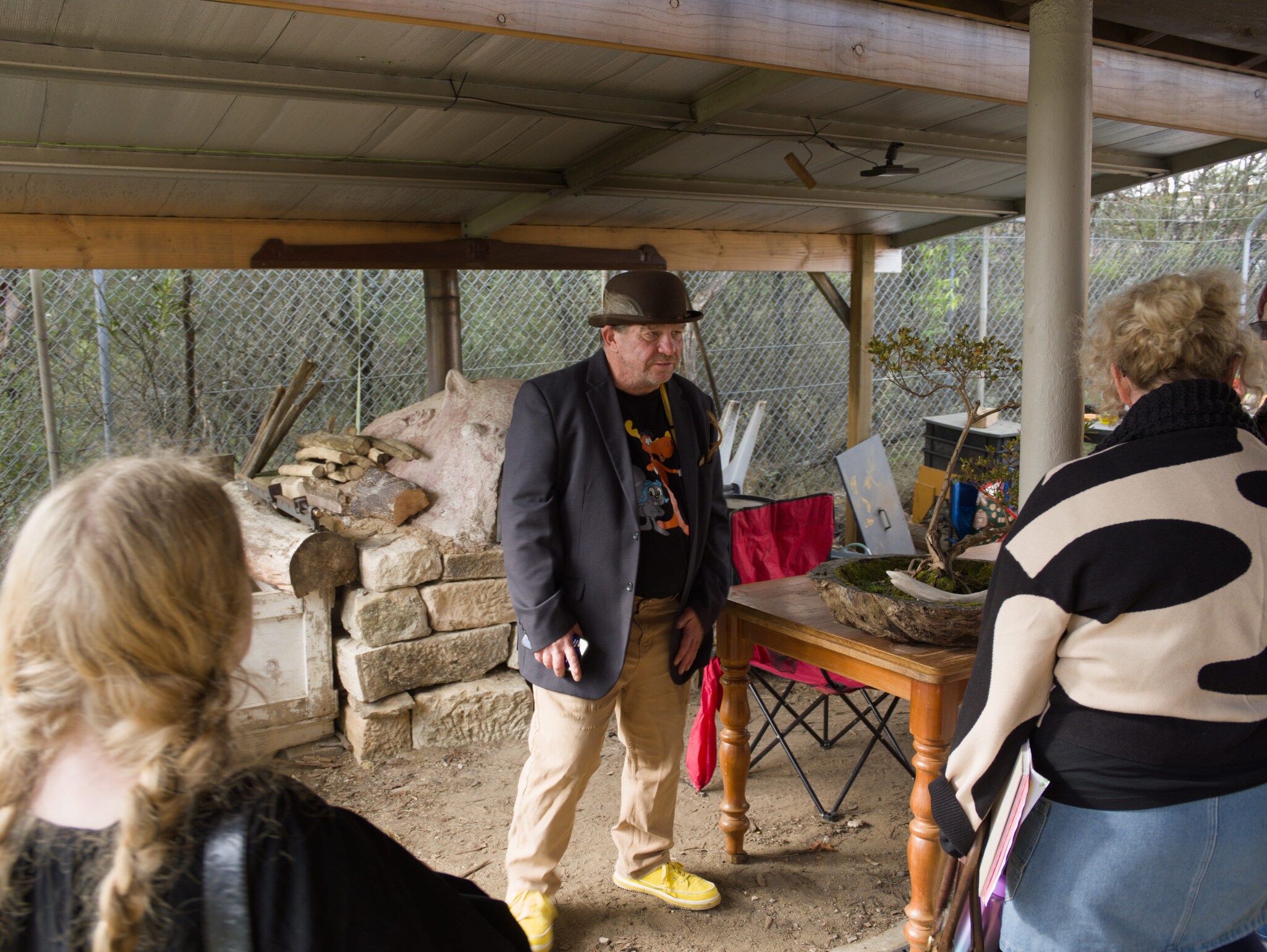Kindlehill community members gather at the Ganya, honouring shared stories and fostering a deep sense of supportive connection.