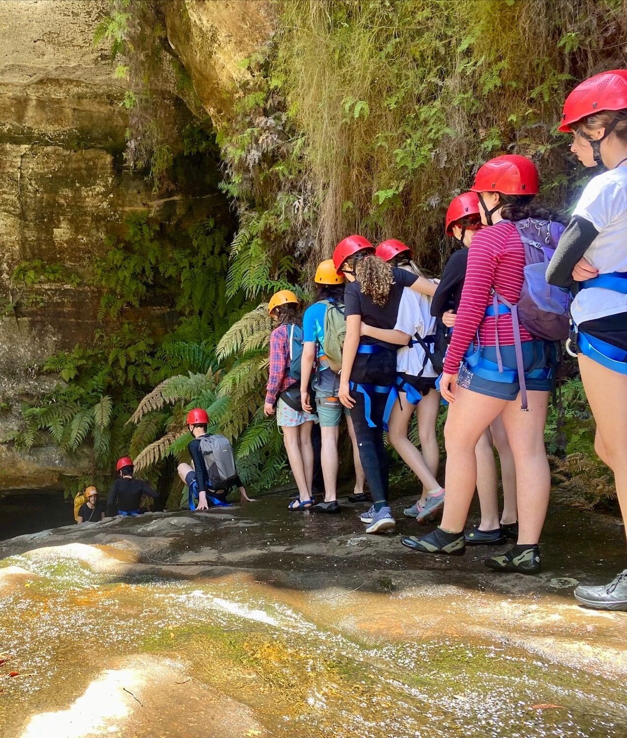 Kindlehill students build resilience and connection to Country while canyoning in the rugged wildness of the Blue Mountains.
